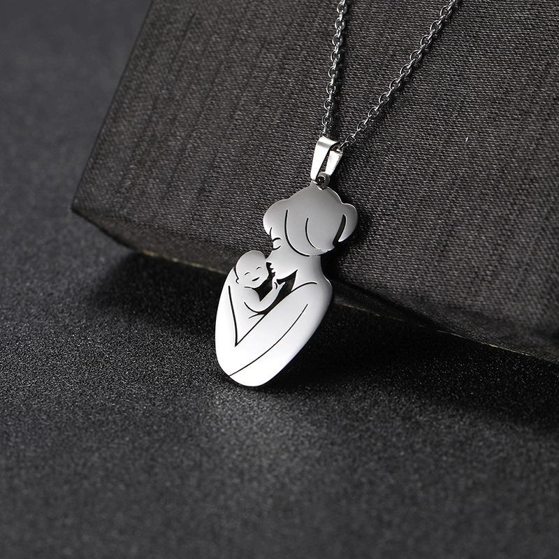 Simple and Stylish Mother's Baby Pendant Necklace Thanksgiving Gift