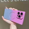 Applicable to iphone14ProMax mobile phone case gradual change square magnetic case Apple 13 lens film integrated protective case