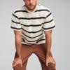 Puma MMQ Logo Round Neck Striped Short Sleeve T-Shirt Men Tops Alpine-Snow 624015-87