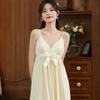 Suspender Nightdress Women's Cotton Court Style Sexy Lace Comfortable Pajamas Long Suspender Skirt Chest Pad Outer Loungewear Summer
