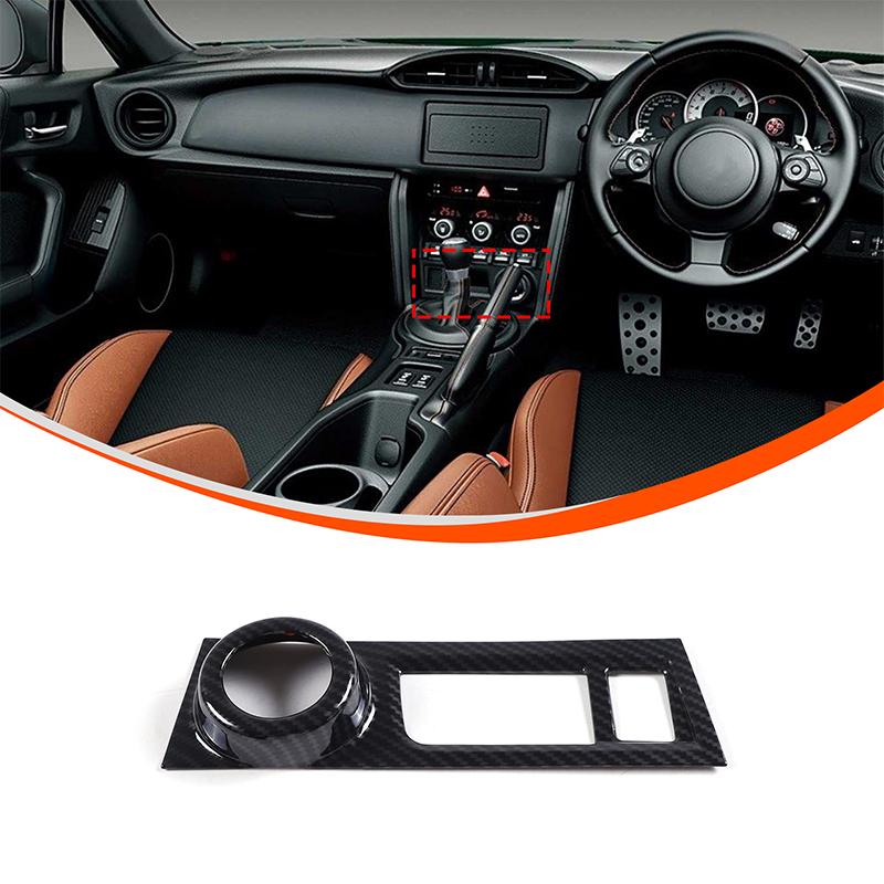 För Toyota 86/Subaru BRZ 2012-2020 ABS Kolfiber Interiörsats Instrumentbräda Mittkonsol Växelspakspanel Skydd Dekaler