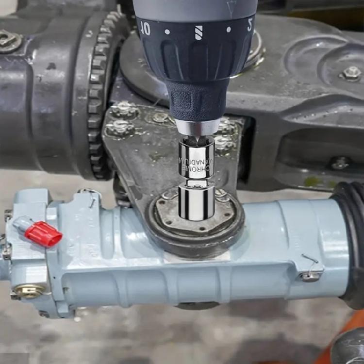 3Piece/Set 360 Degree Rotating Drill Socket for Improved Work Efficiency In Various Repair Task Efficient Screw Handling