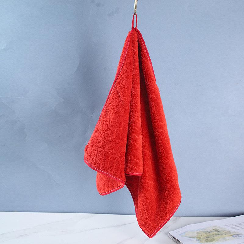 

Мягкое Впитывающее Банное Полотенце из Кораллового Флиса в Форме Пшеничного Колоса - Без Ворса и Подходящее для Дома Small красный