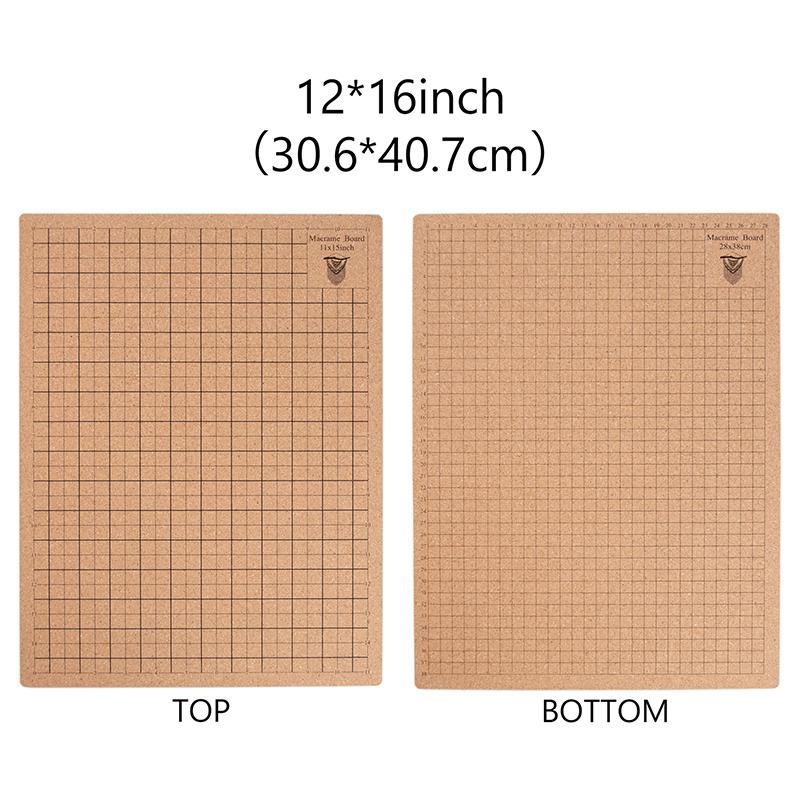 Double Side Macrame Board Grided Cork Board 8x8'',12x16'',16x16''For Bracelet Project Jewelry Making Hand Kniting Work DIY Craft