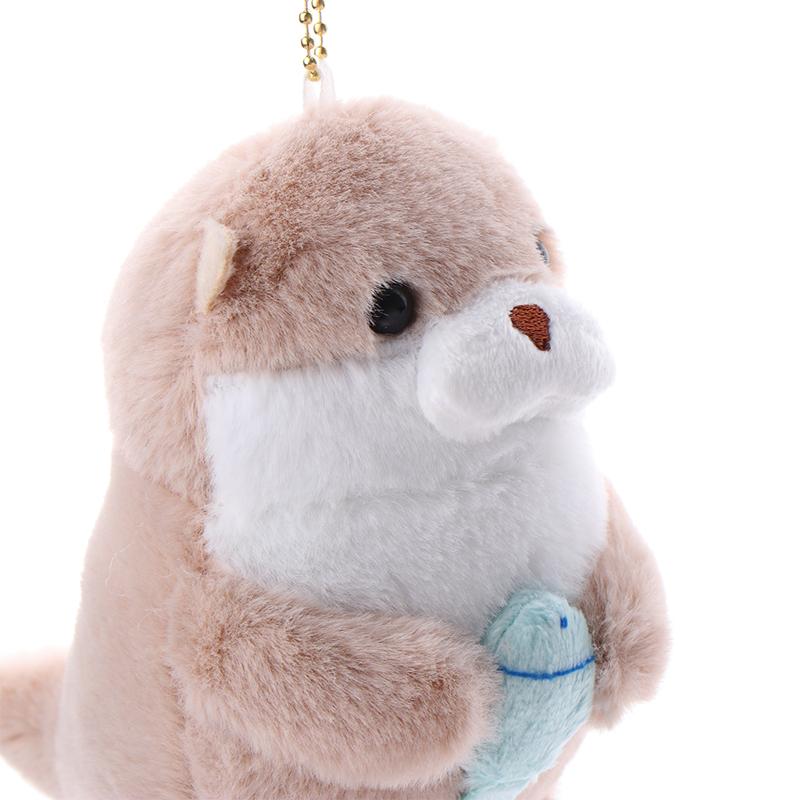 Cute Otters Plush Pendant Keychain Backpack Keyrings Pendant For Kid Boy Girl Women Men Hanging Doll Pendant Pp Cotton