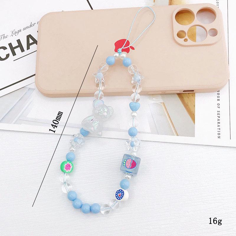 

Шарм для телефона в виде бусинок и бантика: Ремешок на запястье против падения и потери с коротким шнурком Phone Chain