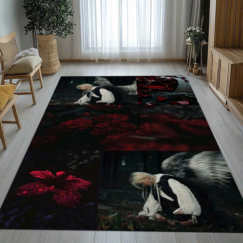 Felix Kpop Stray Kids Star Living Room Non-Slip Area Rug Soft Carpet for Bedroom Kids Playroom Sofa,Home Decor Doormat Gift