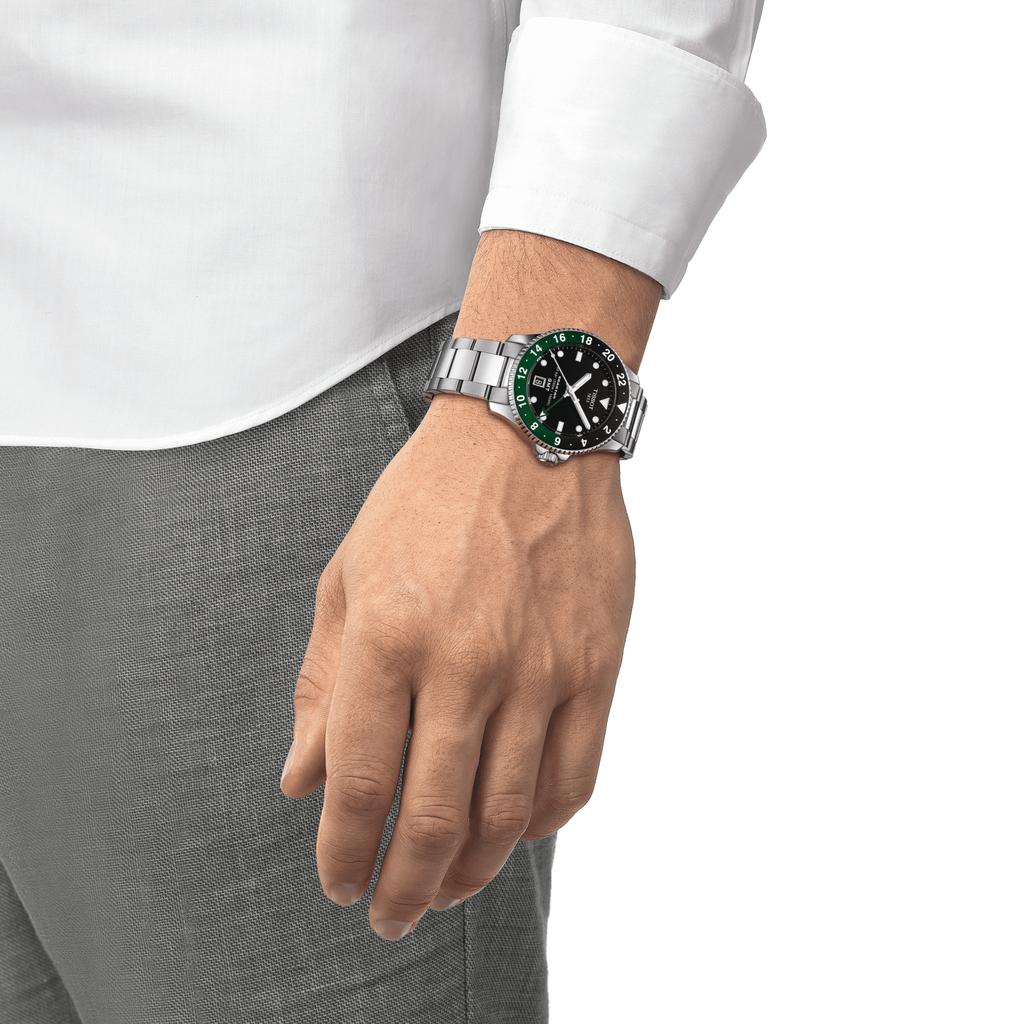 Tissot Stainless Steel Black Dial Men's Fashion Watch T120.852.11.051.00