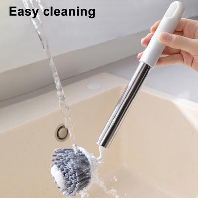 Pot Brush Hanging Hole Design Deep Cleaning Kitchen Brush Universal Rotating Head Multi-Use Pan Cleaning Brush