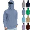 Herren Sommer Schnelltrocknend Langarm T-Shirt Sonnenschutzkleidung Angeln Fitness Sport Hded Langarm Top