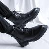 Fashion 2024 Business Office Ankle Boot Men Casual Men's Shoes Lace Up Fashion Genuine Leather Autumn Outdoor Thick Soled Leather Boots