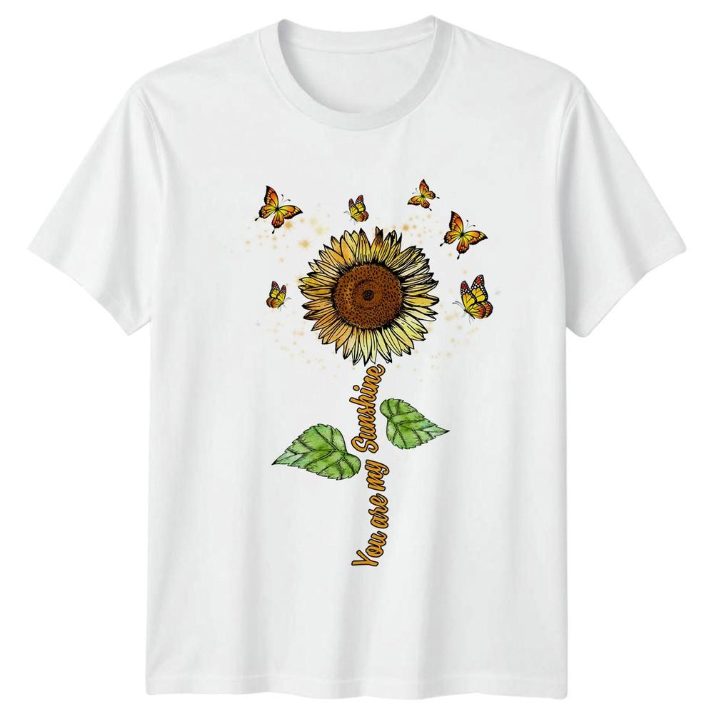 You Are My Sunshine Unisexs TShirt Sunflower Butterfly Mothers Day Gift S