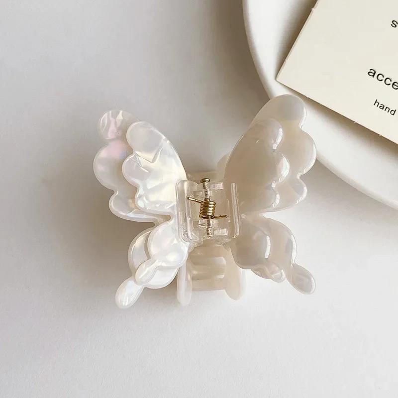 New Fairy Butterfly Hair Claw Acetate Claw Clip Sweet Crab Hair Clip Princess Hairpin Hair Accessories for Women Girls