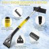 LivTee 32" Snow Brush And Ice Scrapers For Car Windshield, Extendable Car Snow Accessories With Foam Grip, Brush Supports 360 Degree Rotation, Car