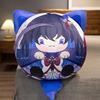 Adorable Anime Character Plush Pillow Keychain Set With Soft Pp Cotton Filling And Short Plush Material