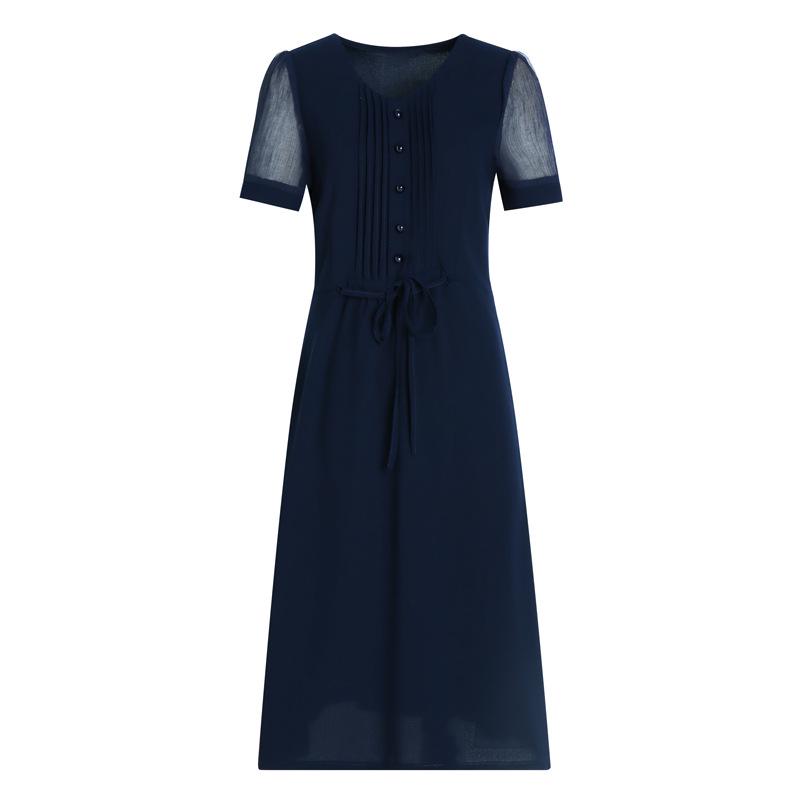 Elegant Chiffon Summer Dress 2026: Short Sleeve Style for Women Aged 40-50