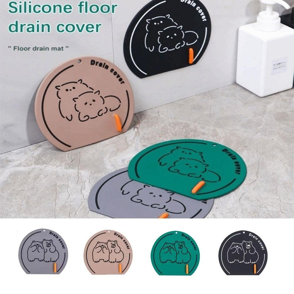 Reusable Silicone Sewer Floor Drain Cover Anti Odor Anti-skid Bathroom Sink Covers Anti-blocking Drain Mat Bathroom