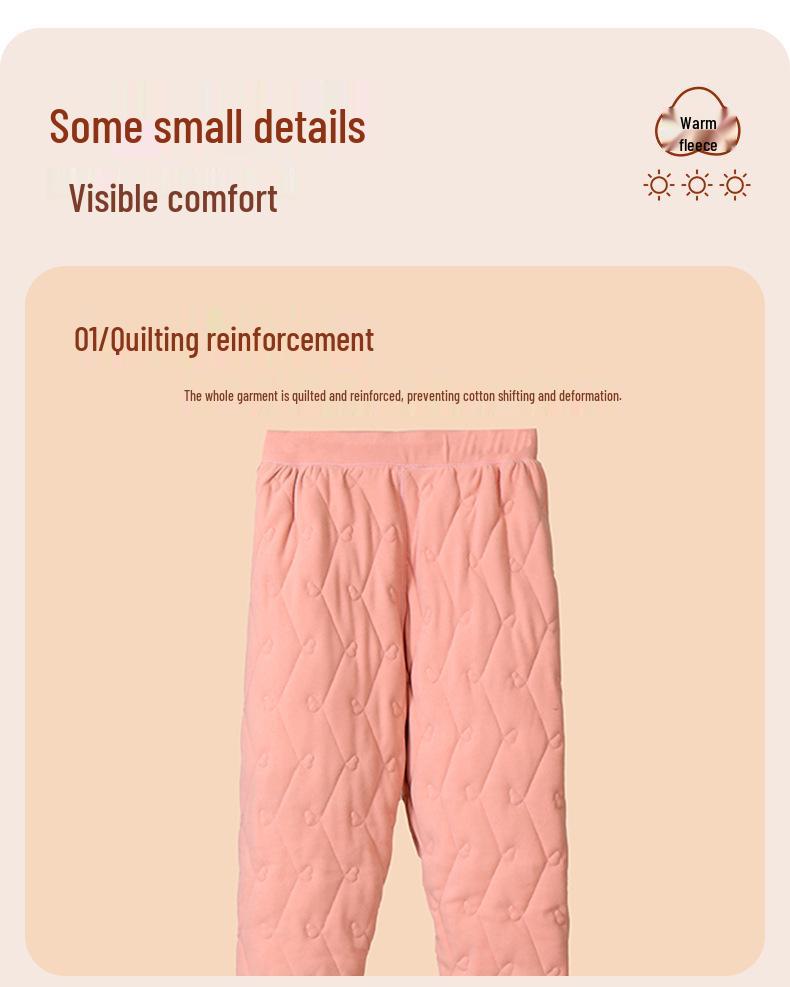 Extra Thick Fleece-Lined Quilted Cardigan and Trousers Set for Men: Warm School Uniform Essential for Middle-Aged and Elderly