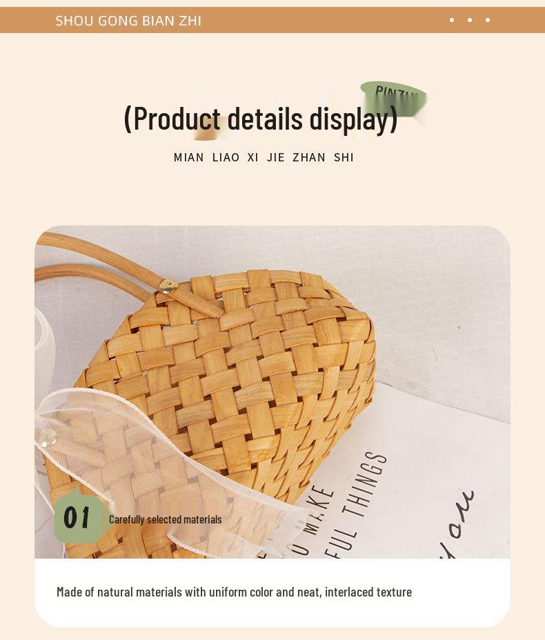 Hand-Woven Rattan Flower Basket: Living Room & Bedroom Storage and Decoration