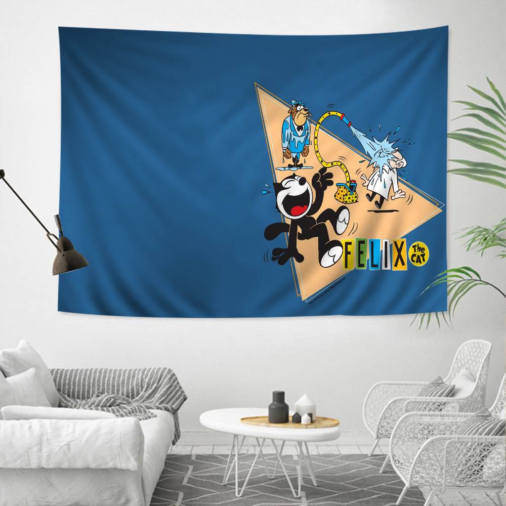 FFelix TThe CCat Cartoon Tapestry Art Science Fiction Room Home Decor Wall Hanging Sheets