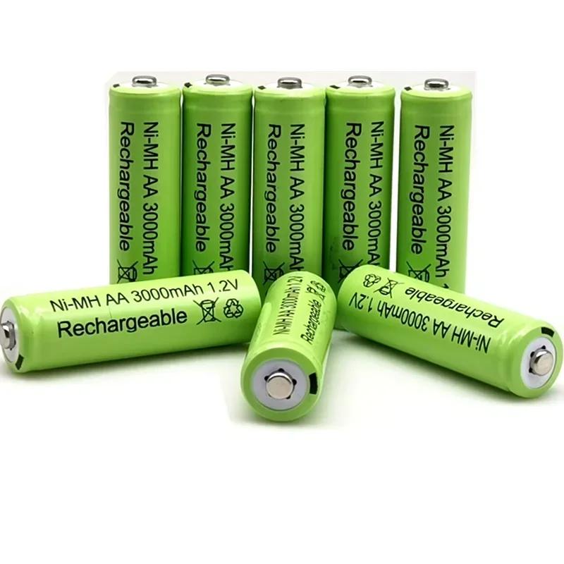 1.2V AA 3000mAh NiMH 1.2V Rechargeable Batteries Green Battery Garden Solar Lamp LED Flashlight Lantern Lamp Torch
