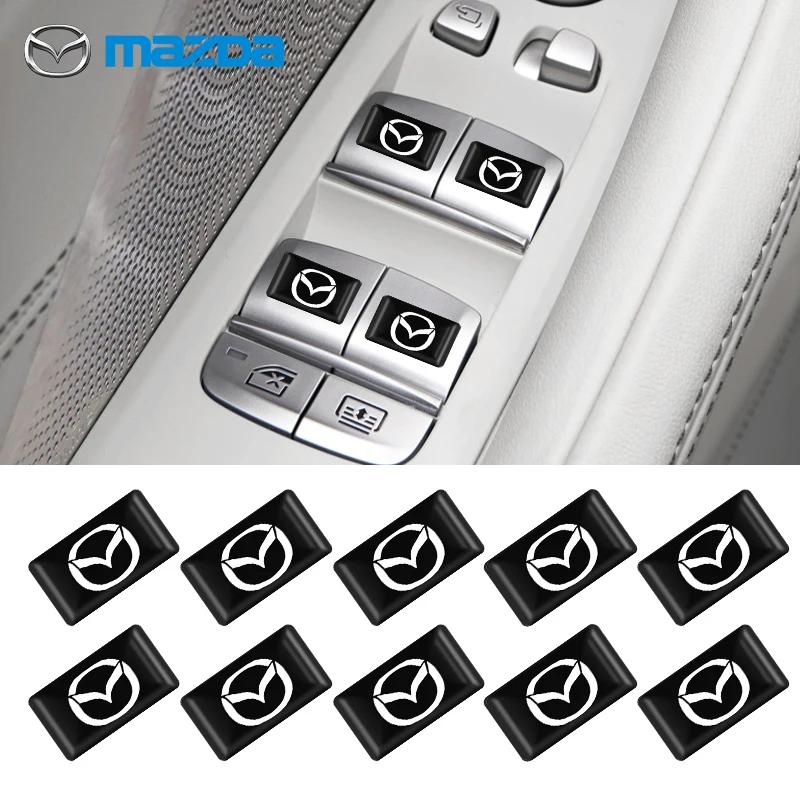 5/10PCS 3D Car Styling Epoxy Emblem Badge Stickers For Mazda 3 6 Atenza Axela Demio CX3 CX5 MP MS RX8 Car Logo Goods Accessories