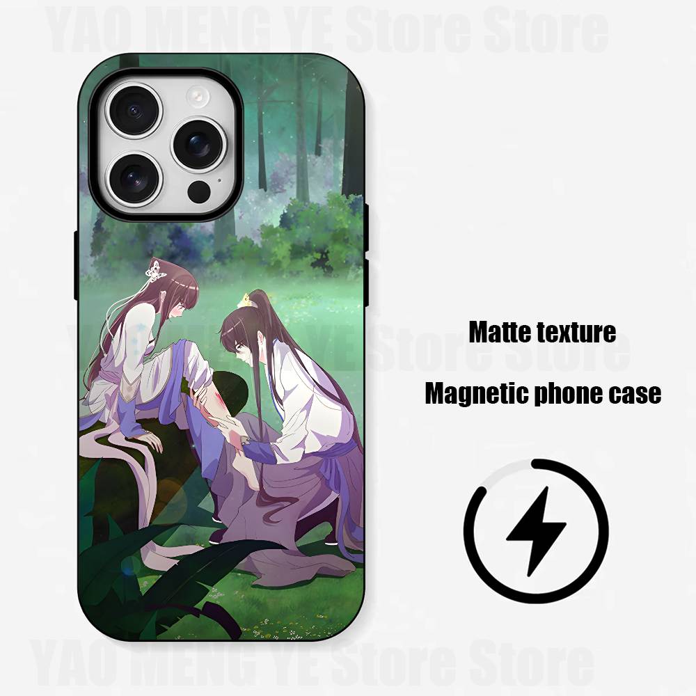 Anime Psychic Princess Matte Magnetic For Case For iPhone 17,16,15,14,13,12,11 Pro Plus Mini Max Frosted Cover