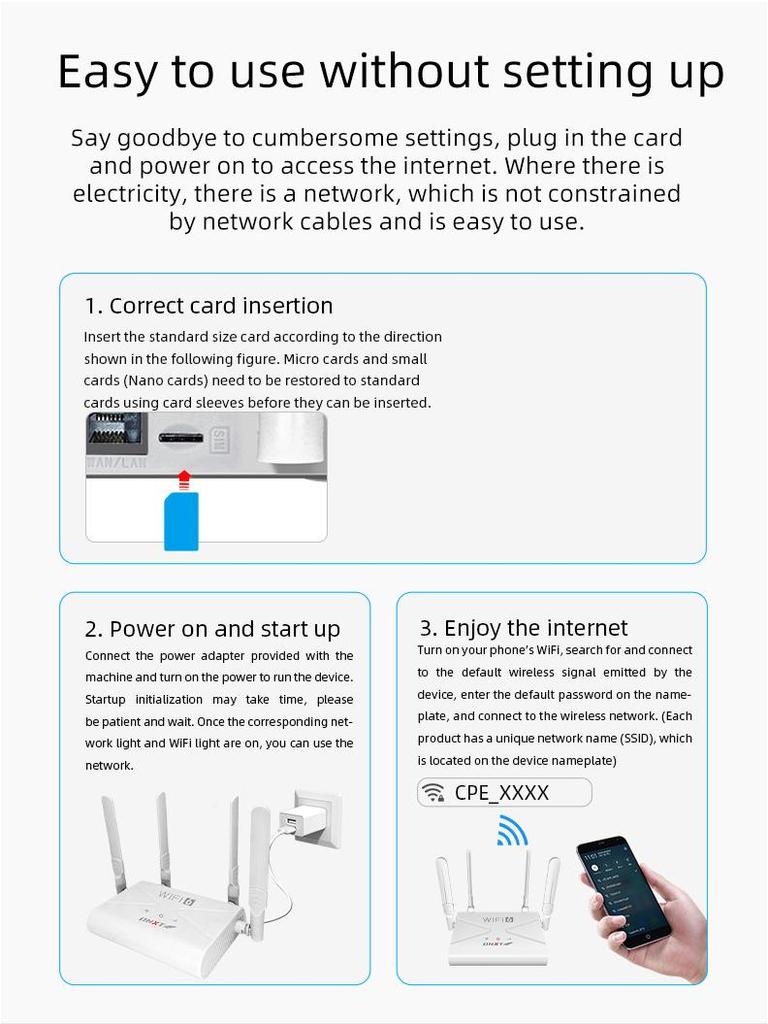 4G LTE Wireless Home CPE WiFi Router for Russia and Mexico