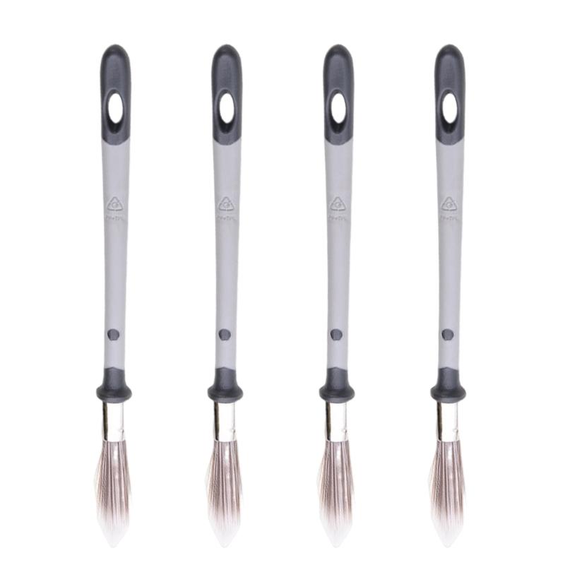 

4Pcs High Performances Paint Brushes Portable for Detailed Work on Wall Furniture and Baseboard Edges Household Use 1