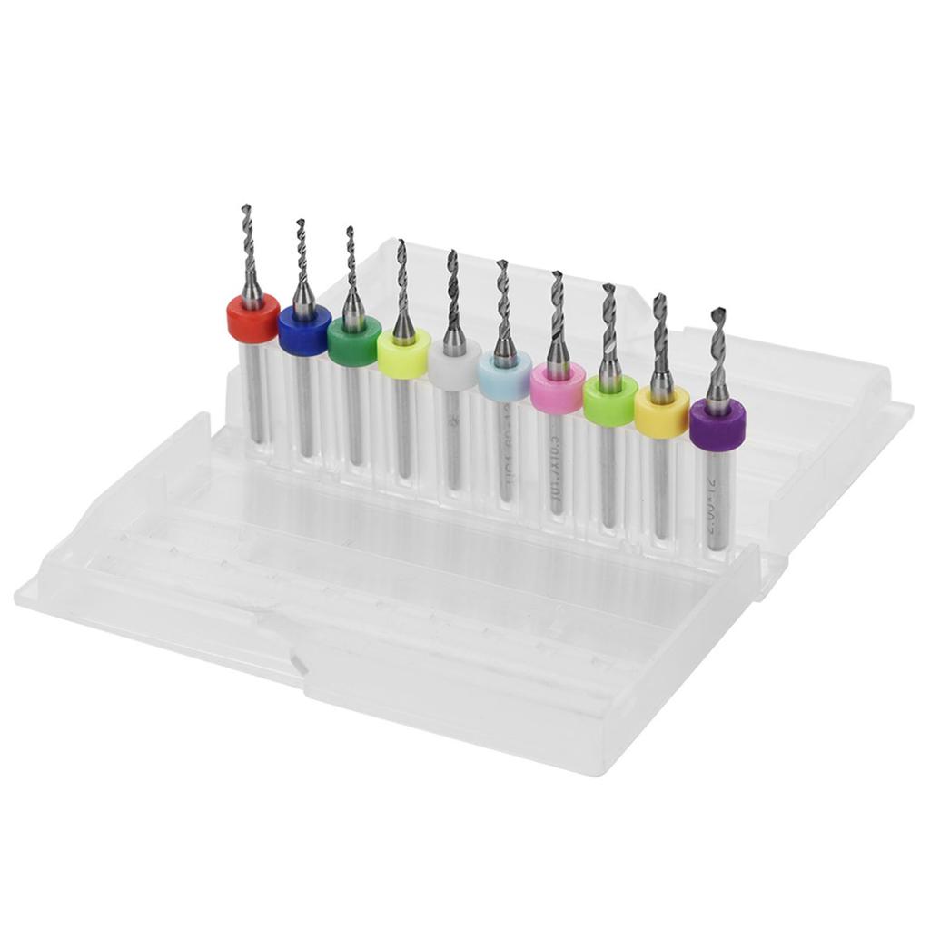 10Pcs 1.1 2.0mm Tungsten Carbide Micro Drill Bits Set Tool for PCB Print Circuit Board