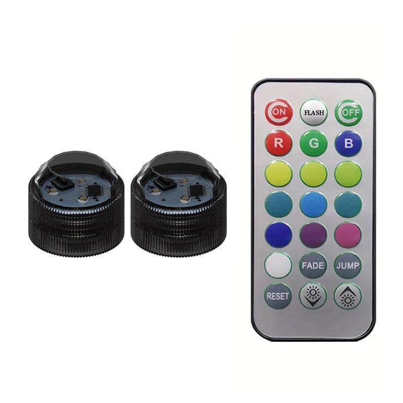 Remote Control LED Car Interior Ambient Light Wireless Adhesive Colorful Auto Roof Foot Atmosphere Lamp Decoration 13 Colors