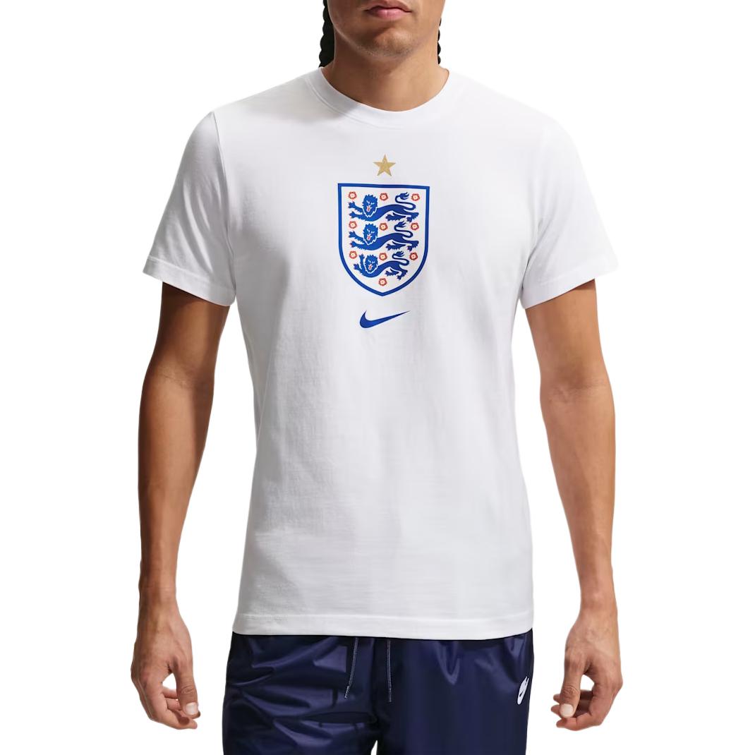 

Nike England Team Logo Print Crew Neck Short Sleeve Football Shirt Men tops IH2177-100 S