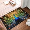 Cute Peacock Pattern Modern Style Front Floor Door Entrance Mats Outdoor Bath Kitchen Doormat Bedroom Carpet Rug