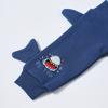 Winter Boys Long Sleeve Sweatshirts Velvet Cute Cartoon Shark Embroidery Soft  Cotton Baby Children's Pullover Clothes