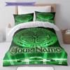Celtic Fc Crest Custom Name Pattern Bedding Quilt Set Quilt Cover Pillowcase Home Birthday Gift(1 * duvet cover + 2 * pillowcase, without core)