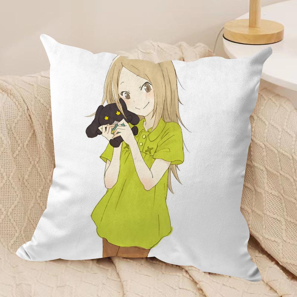 Bunny Drop Anime Cushion Cover Soft Plush Fabric Double-Sided Printed Sofa Cushion Cover for All Seasons Home Decor Gift