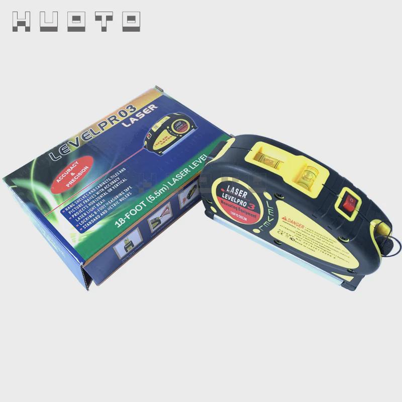 HUOTO Laser Level with Steel Tape - 1.5/2/3M Options Available