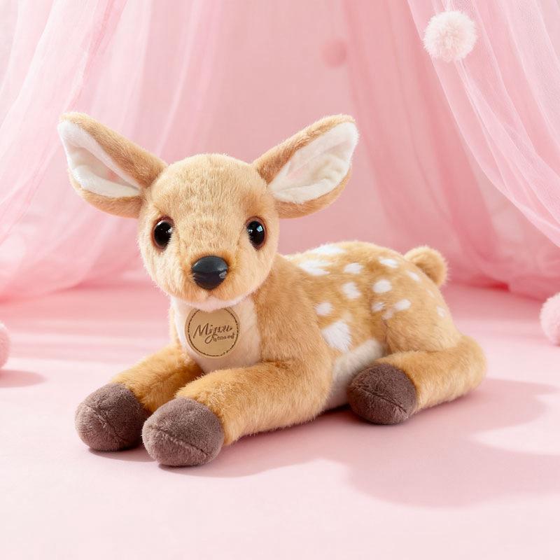 Cute Simulation Deer Doll Plush Toy Sika Deer Giraffe Doll Children's Soothing Doll