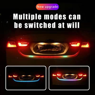 12V 1.2M/1.5M Car Rear Trunk Tail Light Dynamic Streamer Reverse Warning LED Strip Auto Additional Brake Turn Signal Lamp