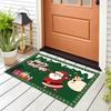 Christmas Crystal Velvet Door Mat: Dirt-Resistant, Easy-Care Entryway Foot Pad