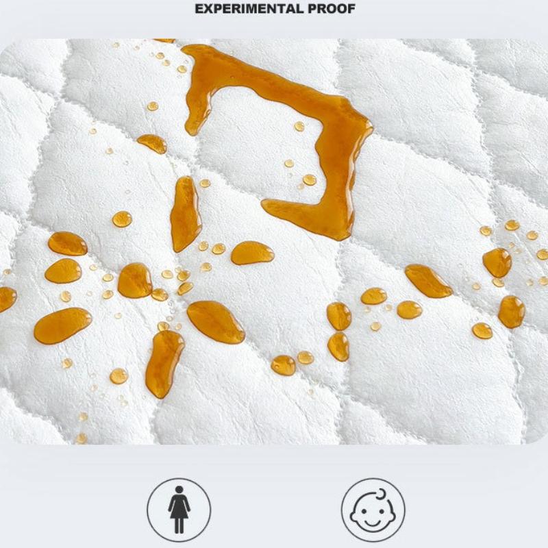 Multi-specification Rhombus Grid Bed Sheet Skin Friendly Brushed Cotton Clip Waterproof Bedsheet Sweat Absorbing and Breathable Mattress Cover