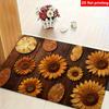 Allover Vibrant Wildflower Doormat Non Slip Entry Rug Bright Retro Floral Pattern Mat Indoor Entrance Kitchen Home Decor