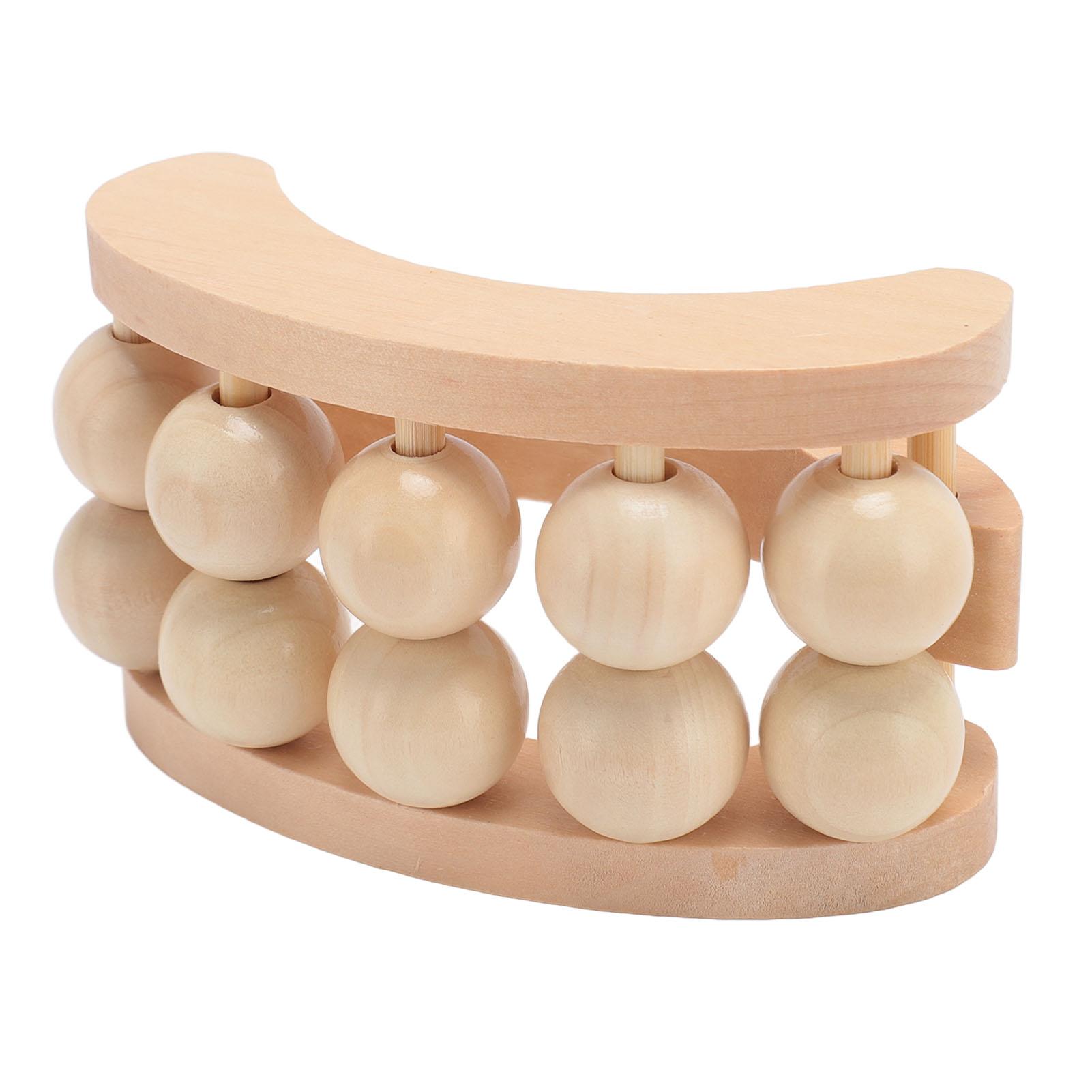 

Деревянный массажный ролик с 10 шариками для глубокого расслабления мышц, ручной ролик-массажер