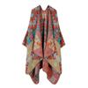 Boho Knit Shawl Women Men Lightweight Warm Wrap Scarf Fall Winter Ethnic Patterned Cape