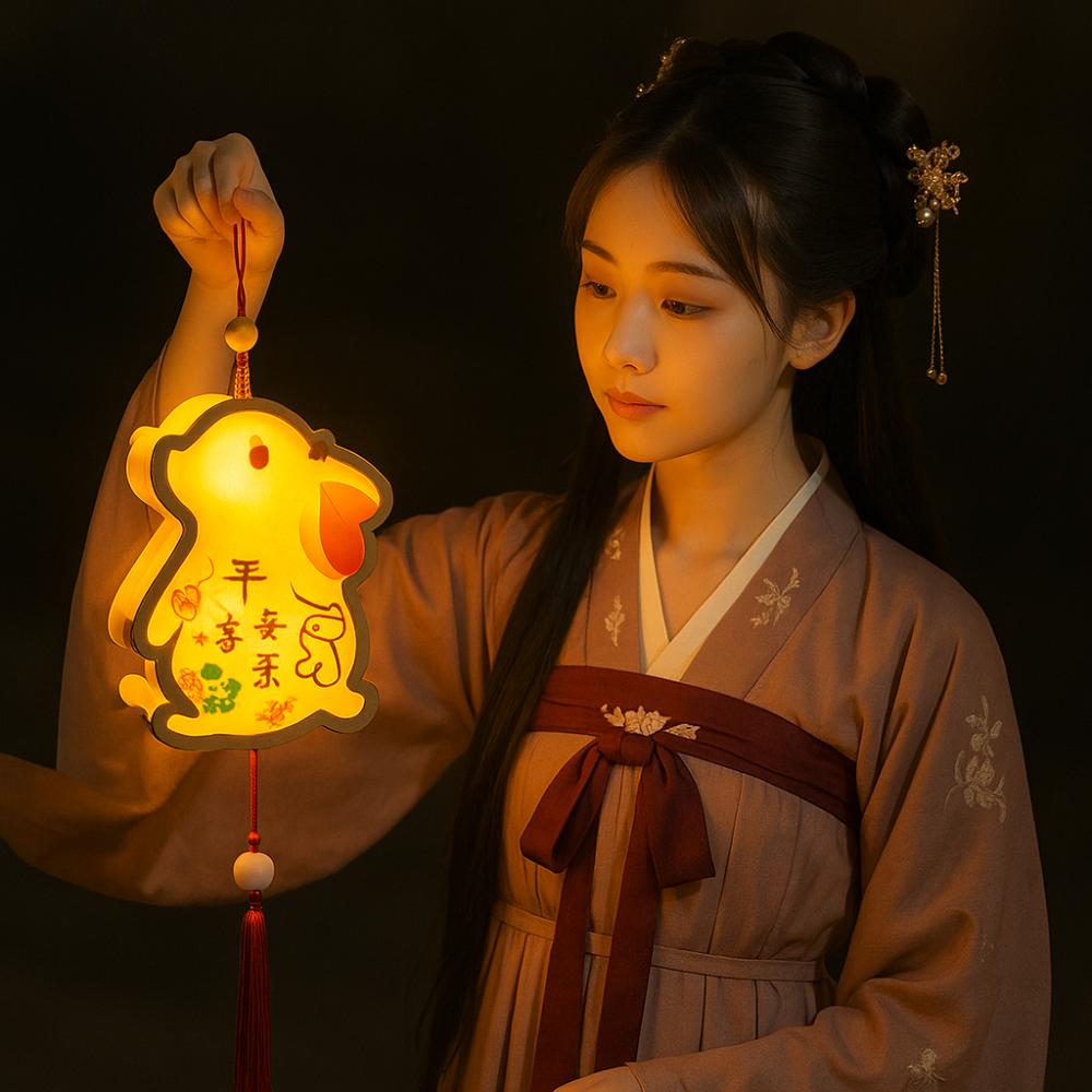 

Paper Middle Autumn Festival Lantern DIY Craft Rabbit Lantern Cultural Event Style 1