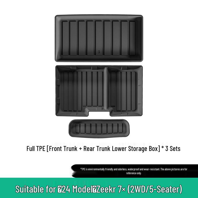 Zeekr 7X 2024-2026 Custom TPE Car Floor Mats & Eco-Friendly Trunk Mat