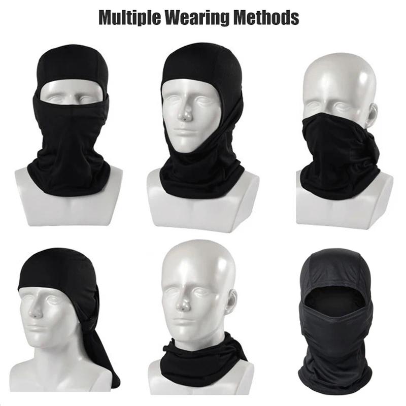 Camo Balaclava Face Mask - Tactical Windproof Head Cover for Cycling, Skiing, Hunting & Motorcycle Helmets, Cold Weather Gear