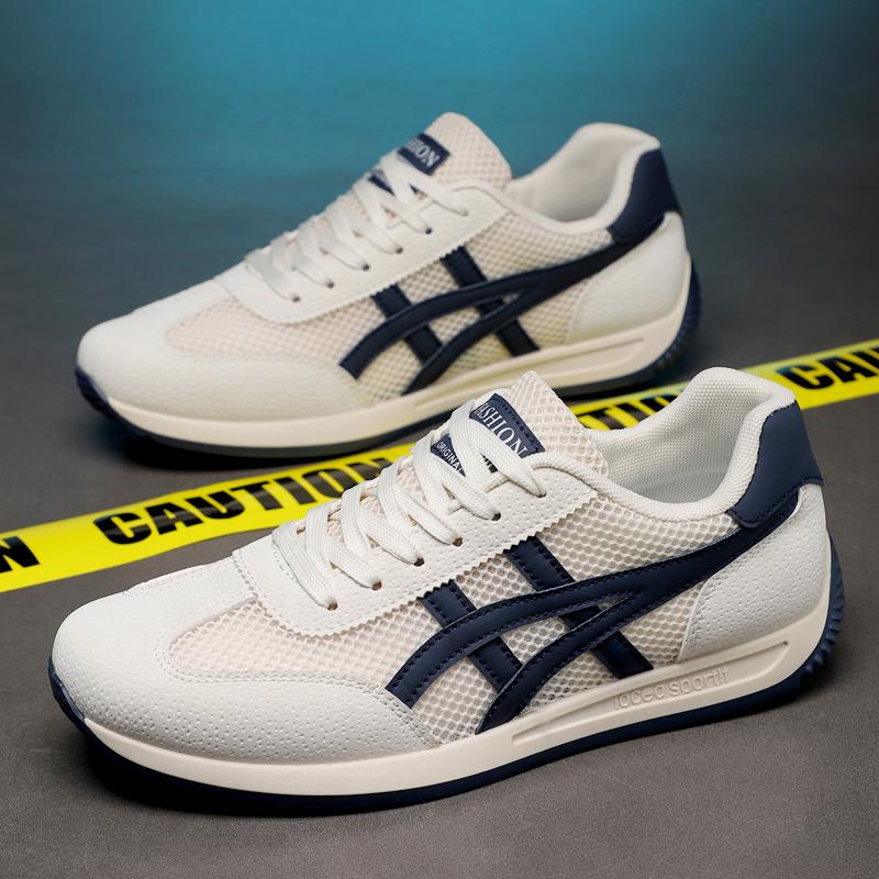 

Мужские кроссовки для бега Летний тренд Дышащие спортивные Белые кроссовки Повседневная обувь Удобные Подходящие ко всему Плоская подошва Zapatillas Hombre 41