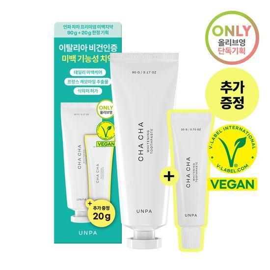 UNPA Chacha Chamomile Whitening Toothpaste 90g Special Offer (+20g)