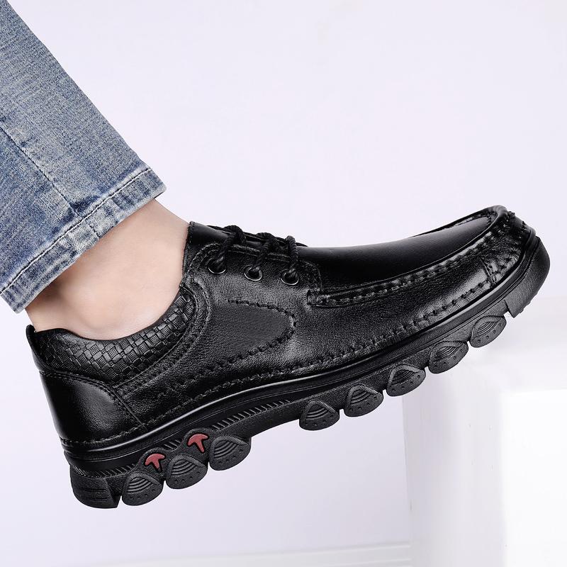 Herbst Mode Tooling Herren Echtleder Freizeitschuhe Männlich Atmungsaktiv Dicke Sohle Sneakers Luxusmarke Business Herrenschuhe